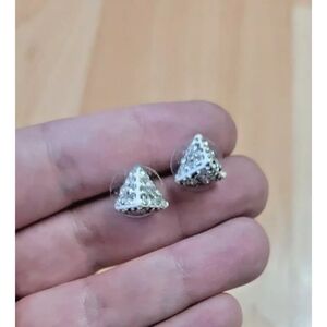 Aldo rhinestone pyramid stud earrings